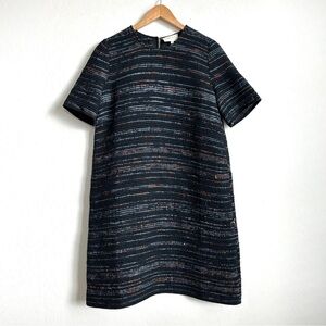 Anthropologie/Laura Siegel NWT Dress Small Shift Textured Short Sleeve Blue